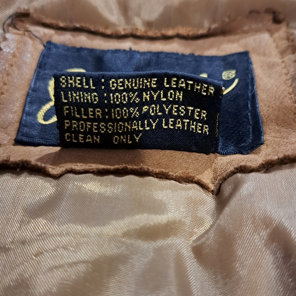 🌈VINTAGE LEATHER BOMBER-XS - Picture 6 of 7